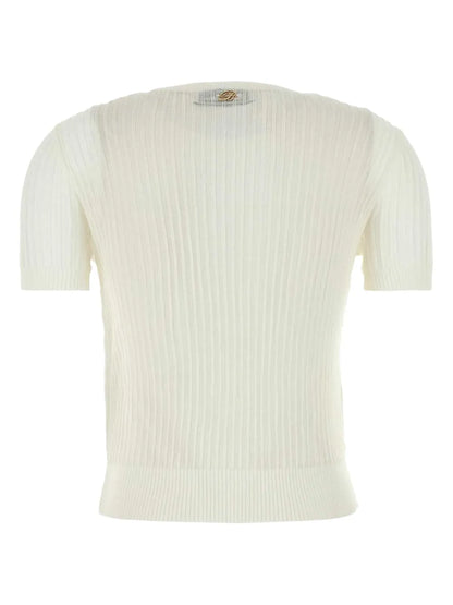 Ribbed-Knit T-Shirt