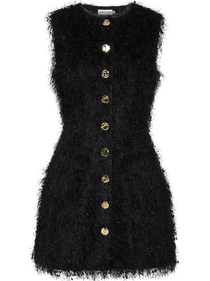 Textured-Finish Mini Dress
