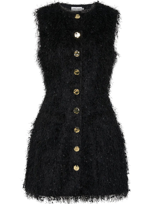 Textured-Finish Mini Dress