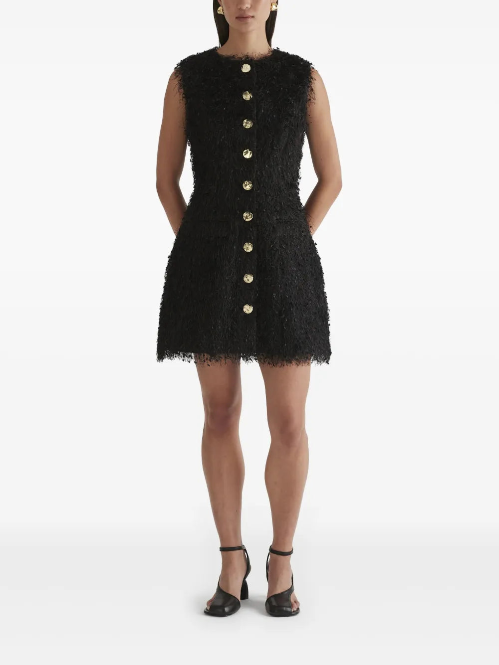 Textured-Finish Mini Dress