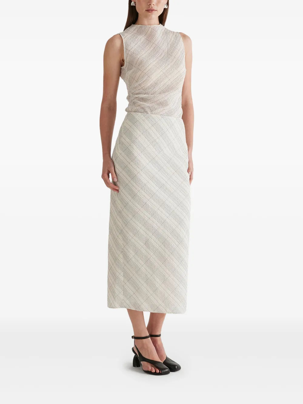 Checked Midi Skirt