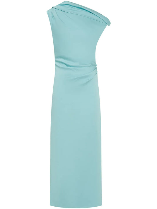 Draped-Design Midi Dress
