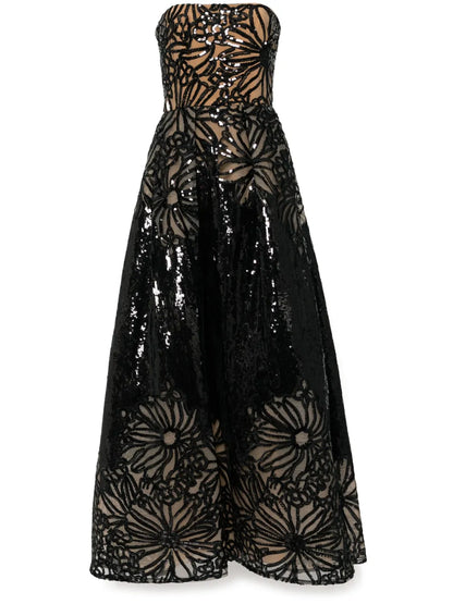 Sequin-Embroidered Gown