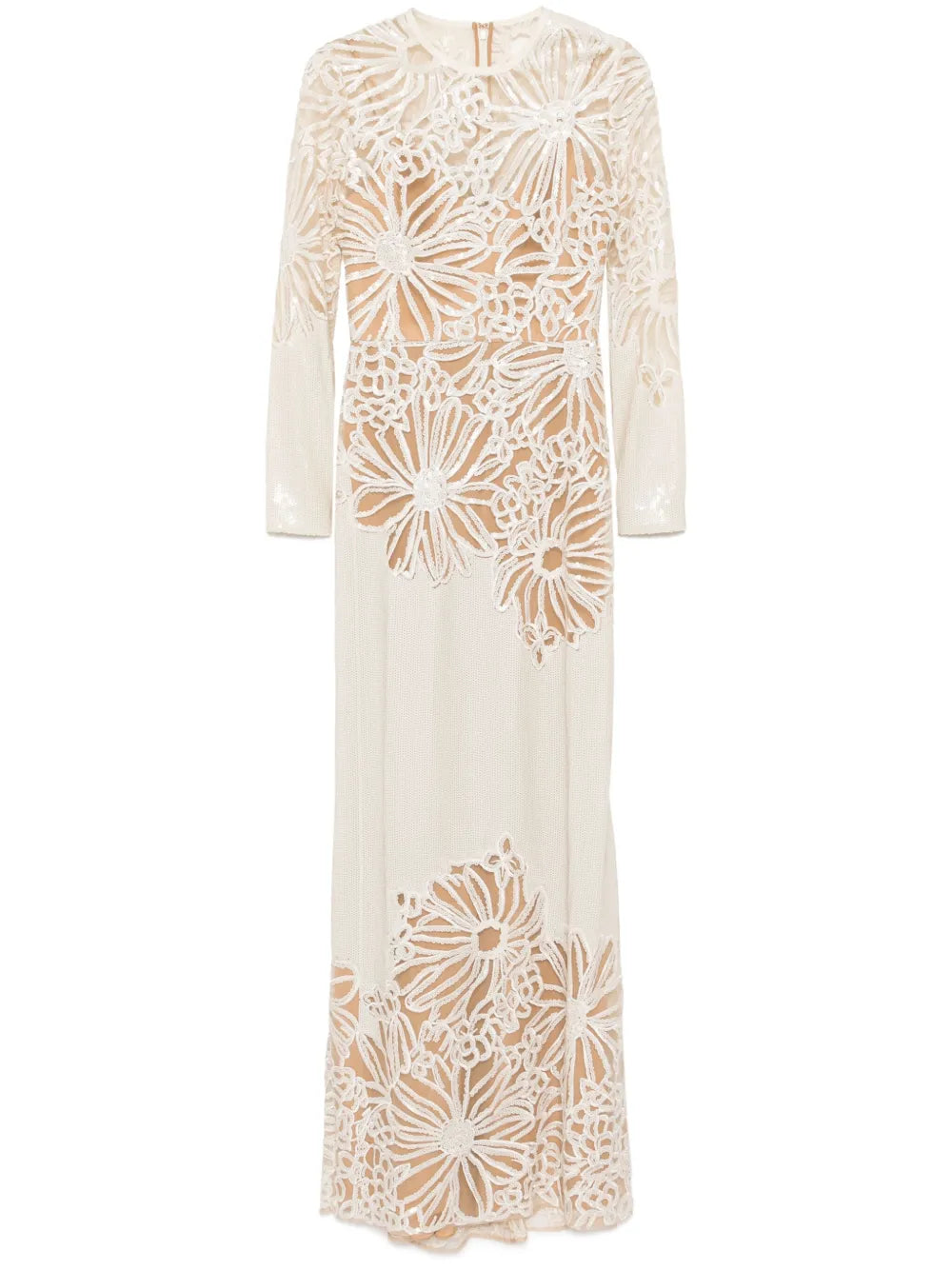 Sequin-Embroidered Gown