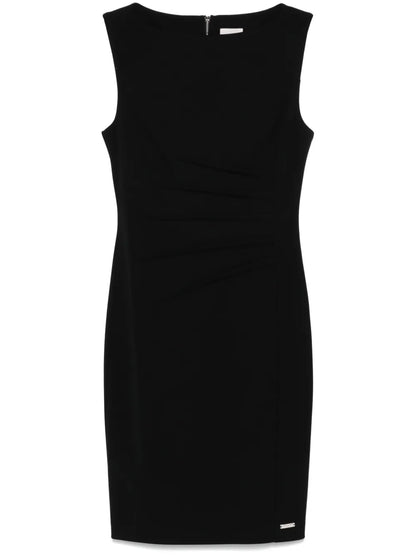 Crepe Gathered Mini Dress