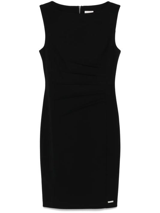 Crepe Gathered Mini Dress