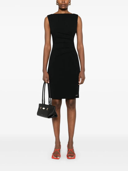 Crepe Gathered Mini Dress