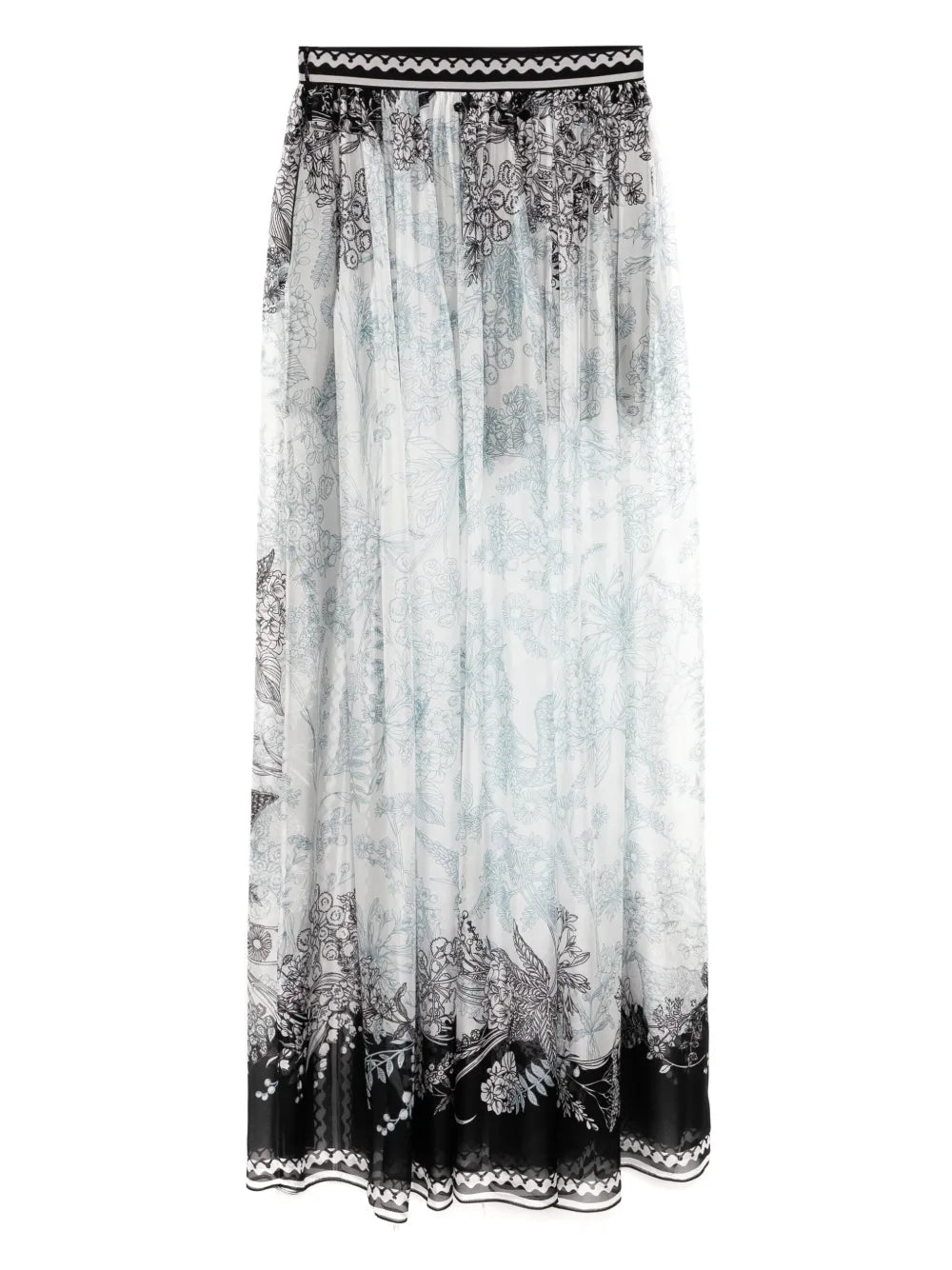 Printed Chiffon Long Skirt