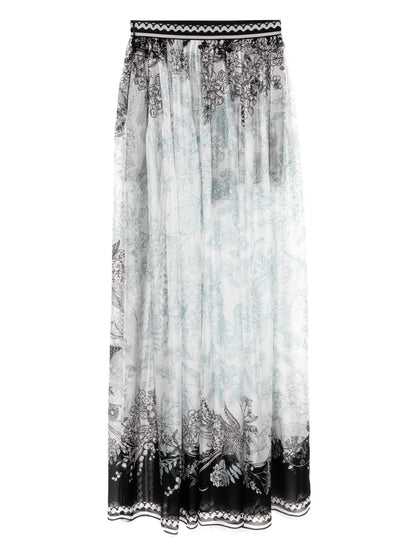Printed Chiffon Long Skirt