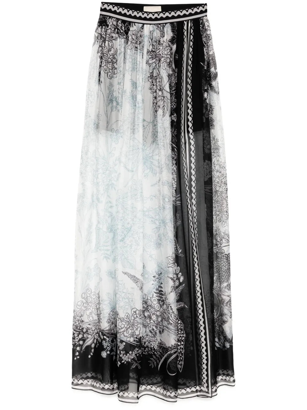 Printed Chiffon Long Skirt