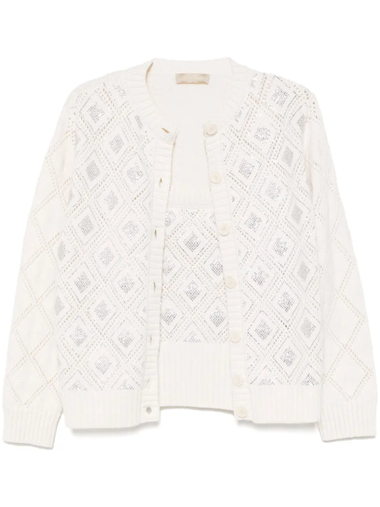 Crystal-Embellished Knit Set