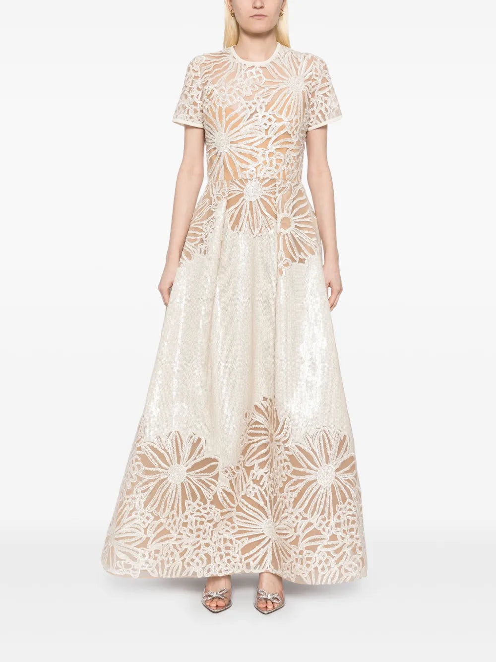 Sequinned Embroidered Dress