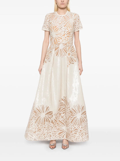 Sequinned Embroidered Dress