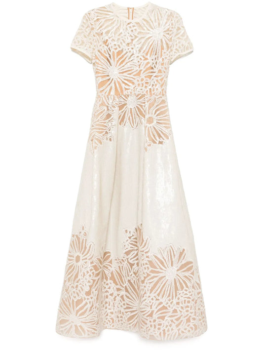 Sequinned Embroidered Dress