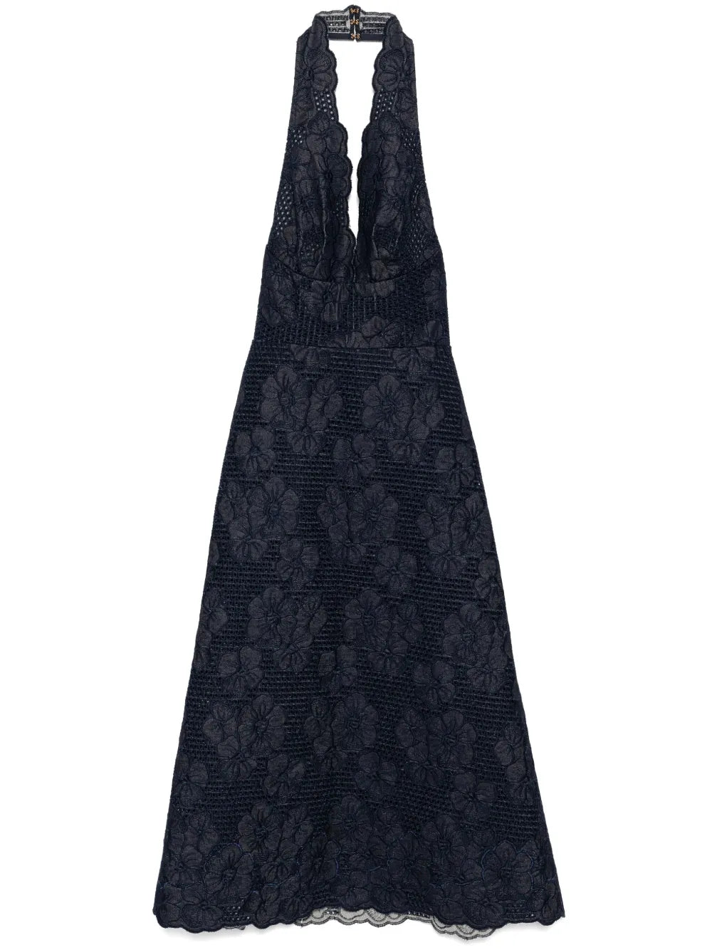 Embroidered Denim Dress