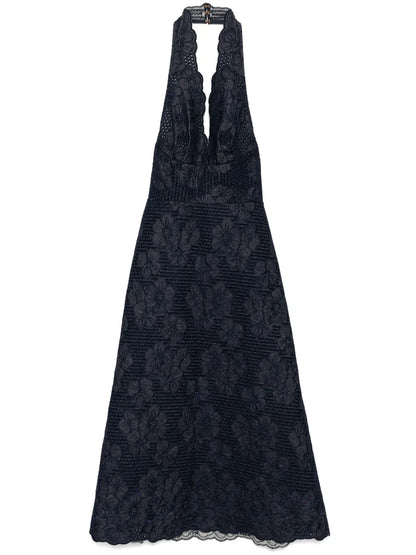 Embroidered Denim Dress