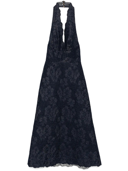 Embroidered Denim Dress