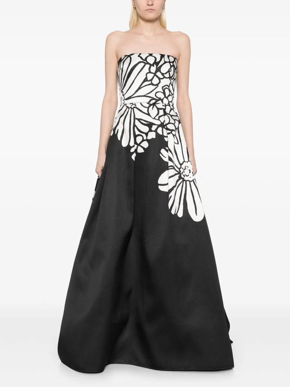 Floral-Print Gown