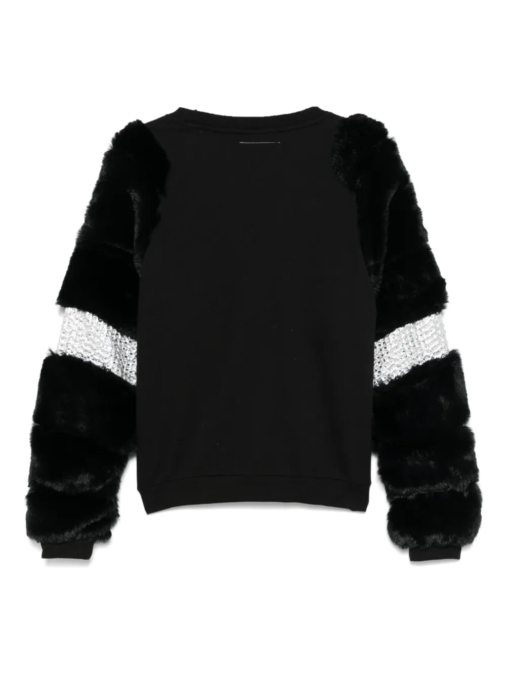Faux Fur-Sleeves Sweatshirt
