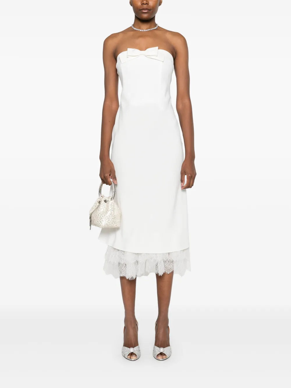 Bow-Detailed Midi Dress