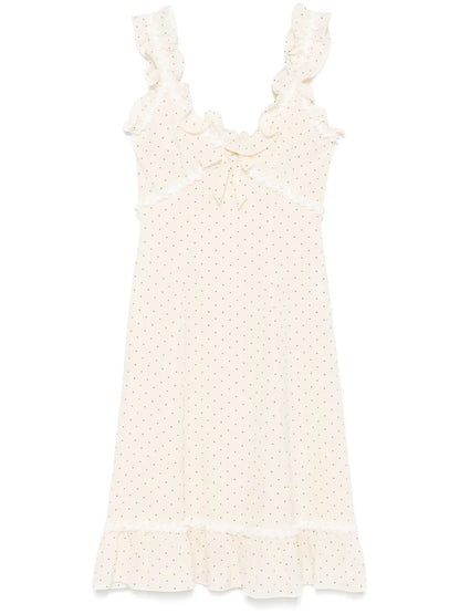 Polka-Dot Midi Dress