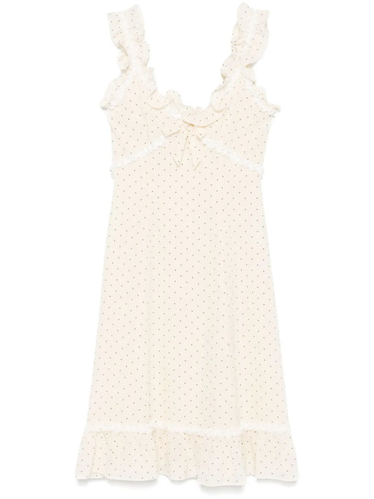 Polka-Dot Midi Dress