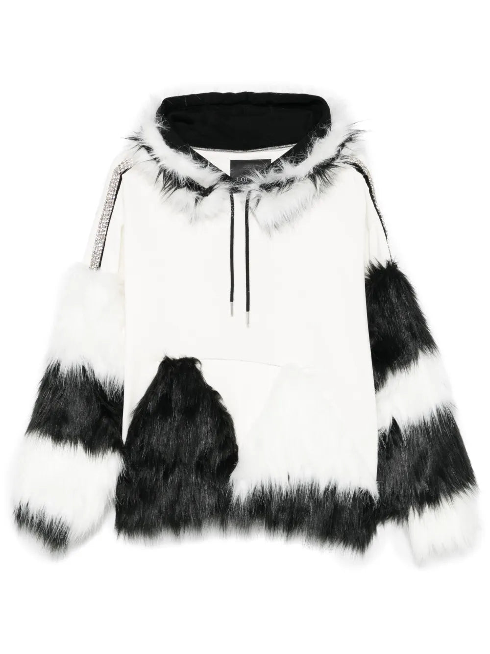 Faux Fur-Detailing Hoodie