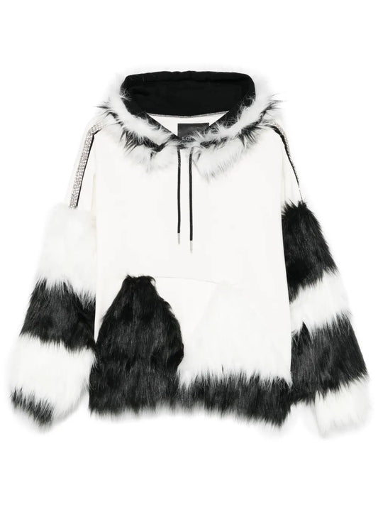 Faux Fur-Detailing Hoodie