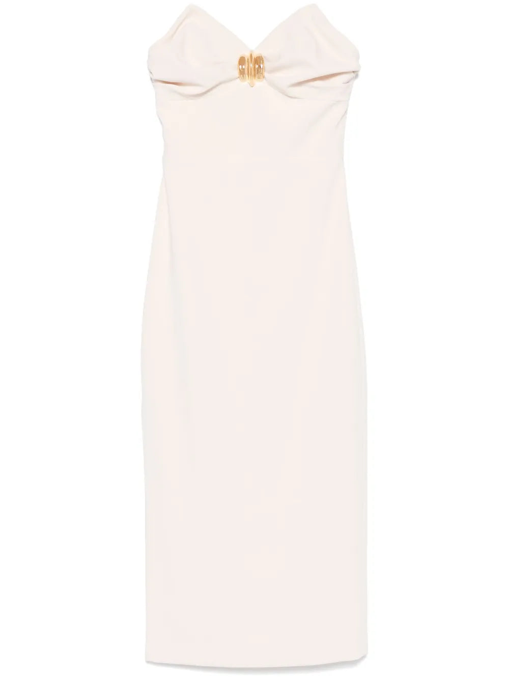 Macro-Bow Crepe Midi Dress
