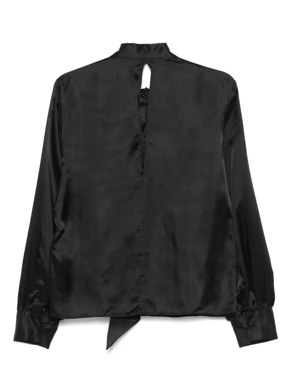 Tie-Neck Satin Shirt