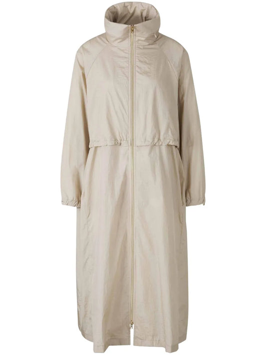 Concealed-Hood Trench Coat