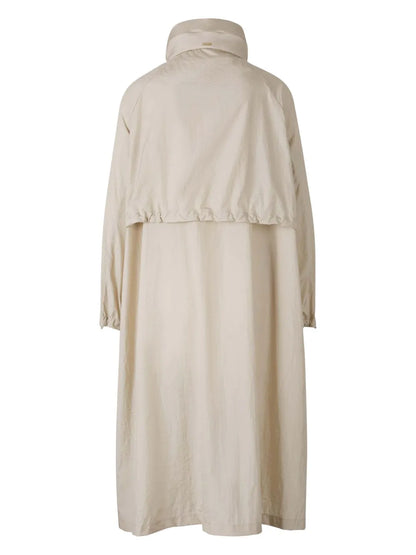 Concealed-Hood Trench Coat