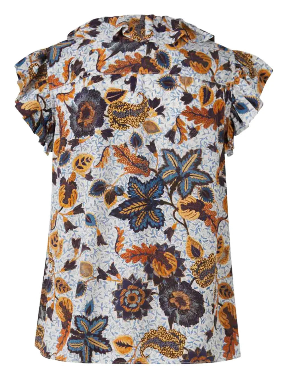 Ruffled Silk Blouse