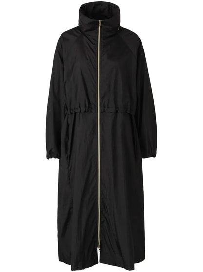 Concealed-Hood Trench Coat