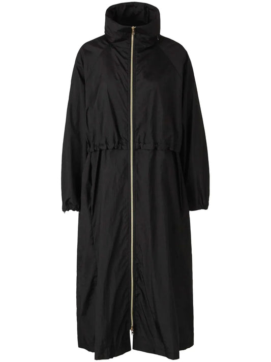 Concealed-Hood Trench Coat