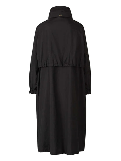 Concealed-Hood Trench Coat