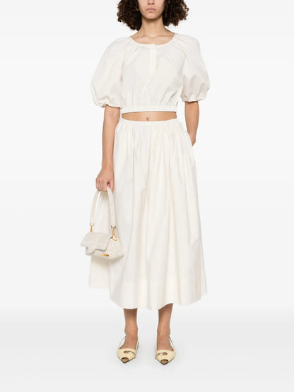 Pleated Midi Skirt