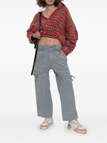 Cropped Cargo Trousers