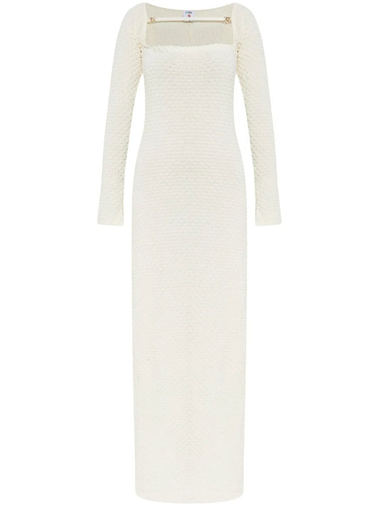 Textured Knitted Maxi Dress