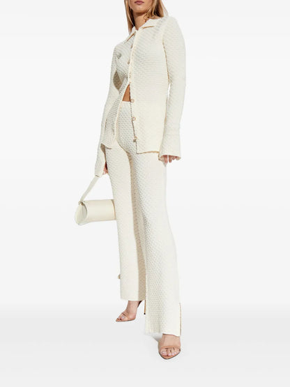 Textured Knitted Trousers