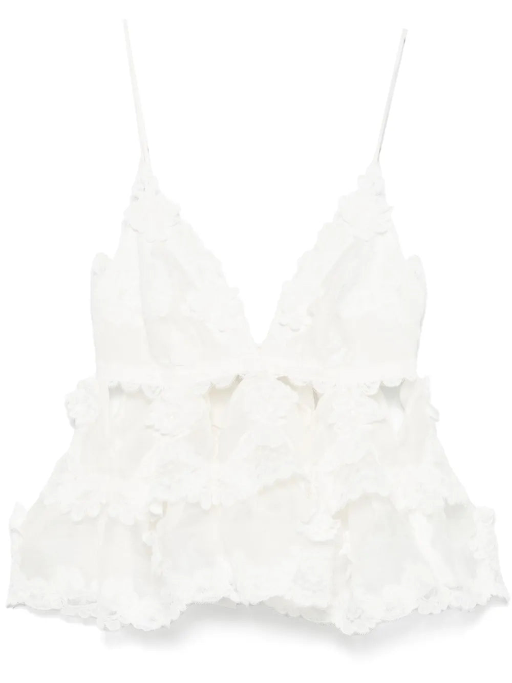 Crush-Lace Tiered Top
