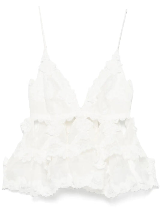 Crush-Lace Tiered Top