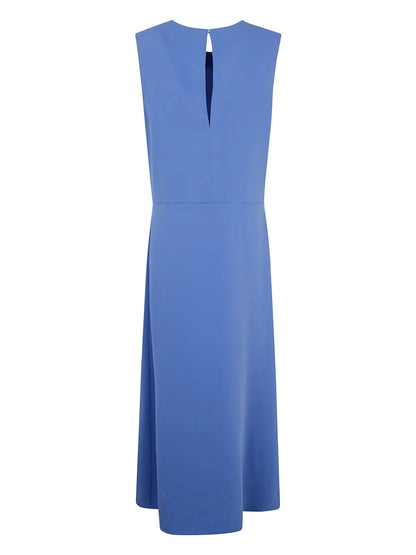 Pleat-Detail Sleeveless Dress