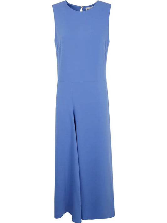 Pleat-Detail Sleeveless Dress