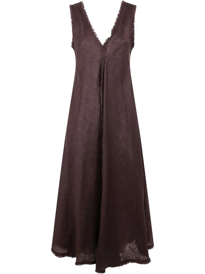 Fringe-Edge Maxi Dress