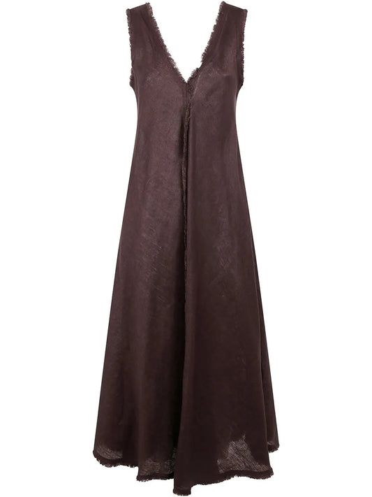 Fringe-Edge Maxi Dress