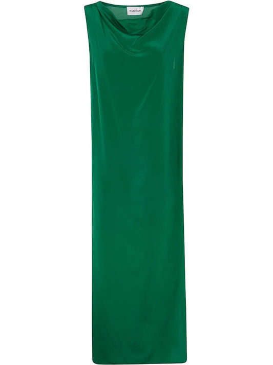 Drape-Neck Shift Dress