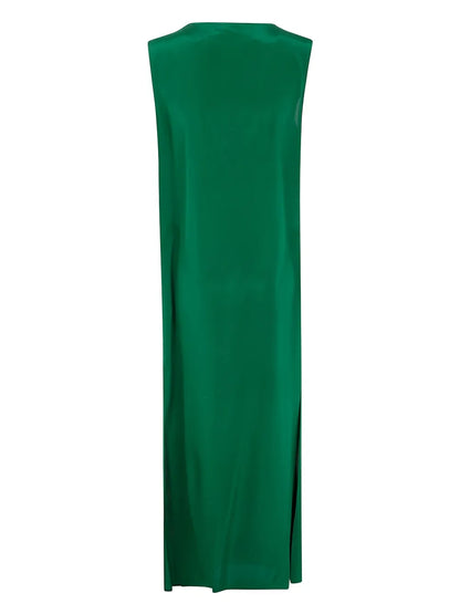 Drape-Neck Shift Dress