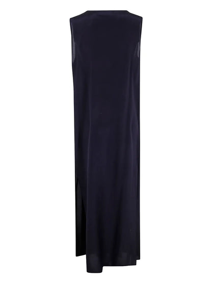 Drape-Neck Shift Dress