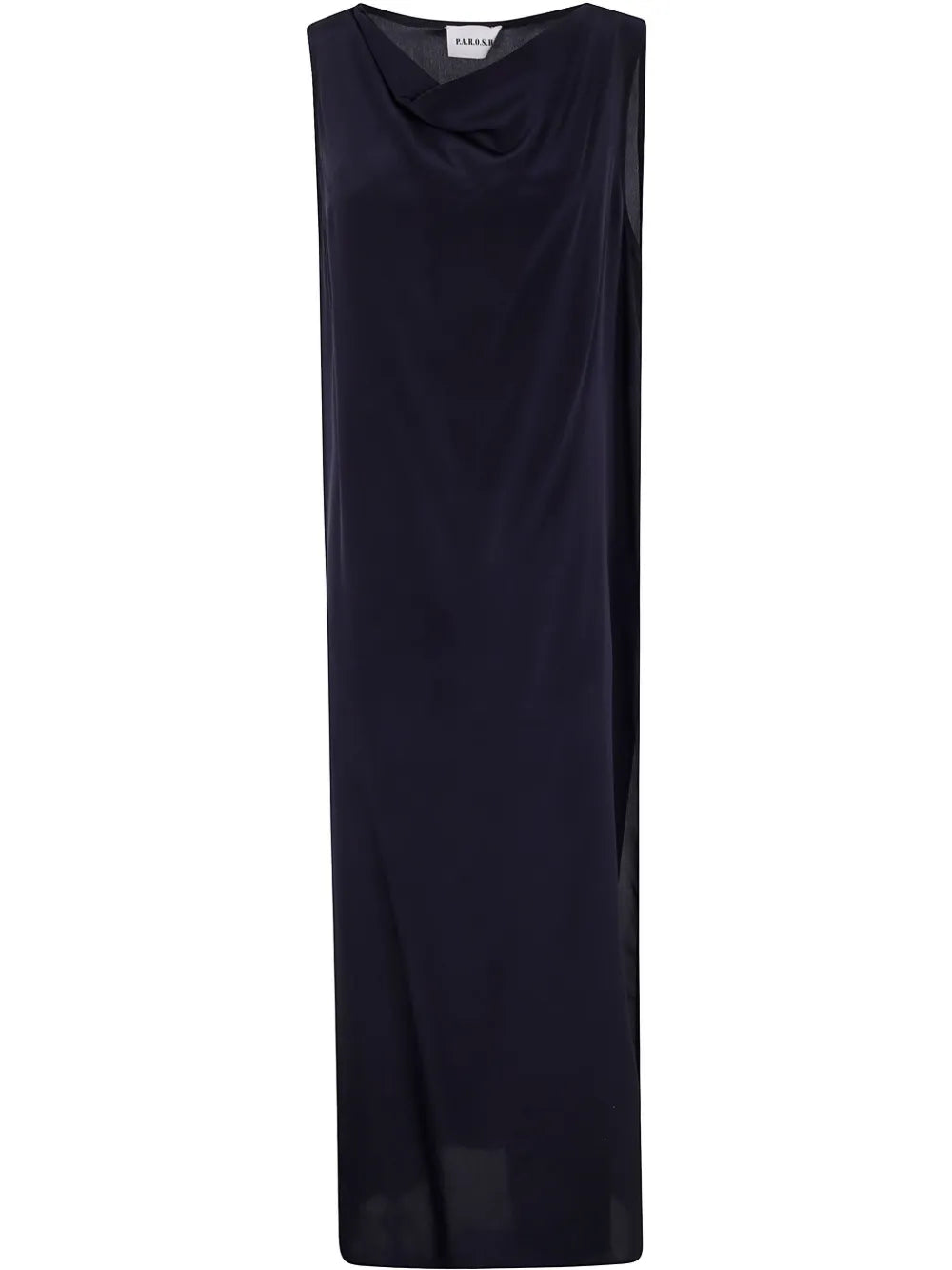 Drape-Neck Shift Dress